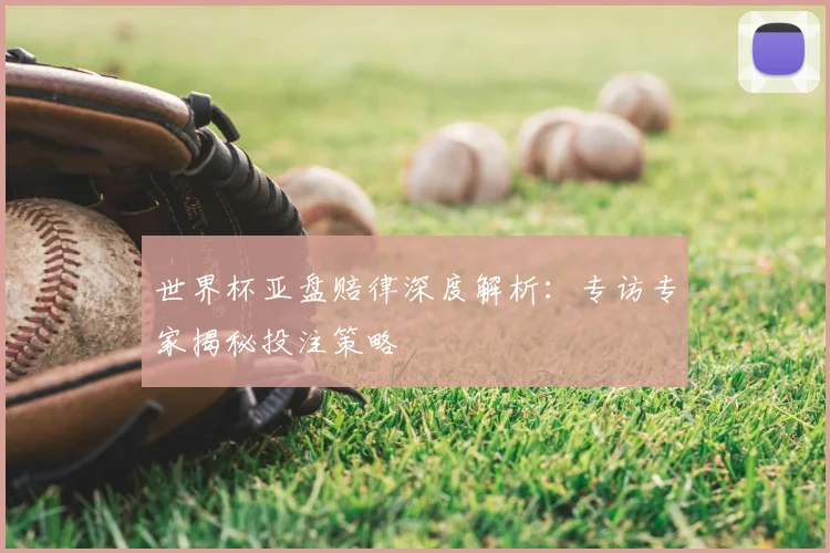 世界杯亚盘赔律深度解析：专访专家揭秘投注策略