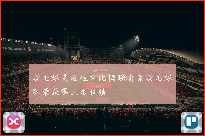 羽毛球灵活性评比揭晓南京羽毛球队荣获第三名佳绩